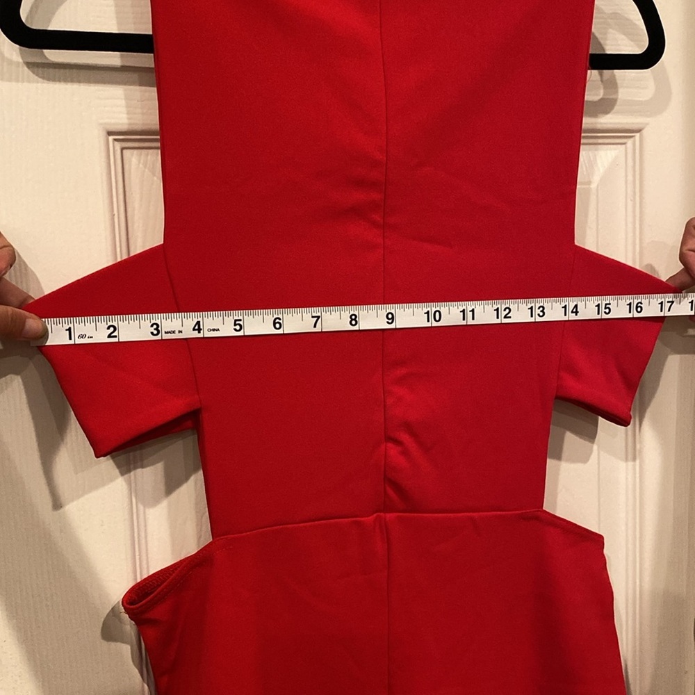 Missguided Red Cutout Midi Pencil Dress - Picture 7 of 7